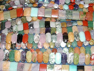 Double-drilled mixed gemstone beads from Rings & Things BeadTour '08