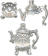 Sterling silver teapot bead cap (Rings & Things #43-546-01)