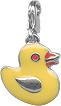 Enameled ducky clip-on charm