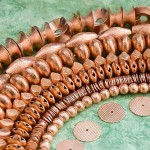 Brushed copper beads