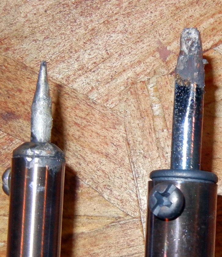 pointy versus chisel tip soldering iron