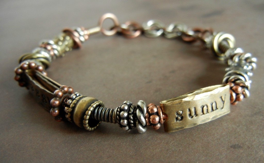stamped metal bracelet