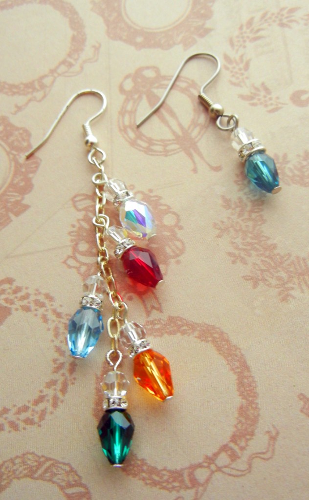 crystal light earrings