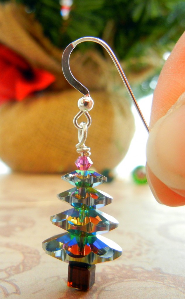 complete crystal tree earring