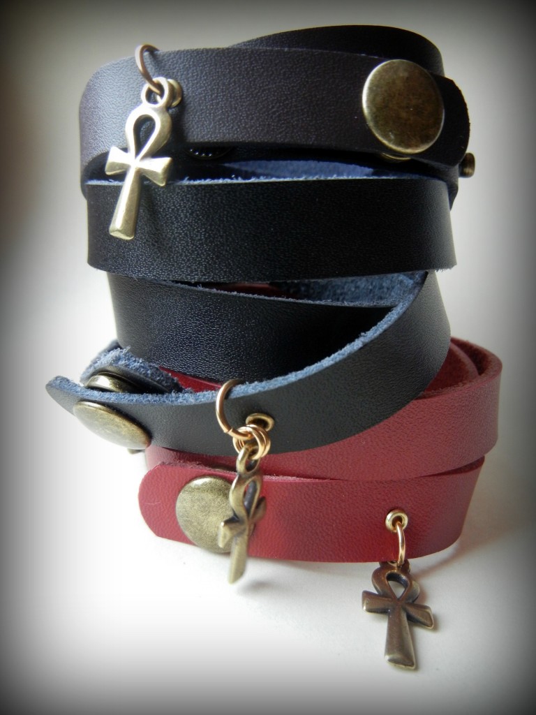 wrapped-in-ankhs-rings-things sondra barrington leather ankh bracelets 