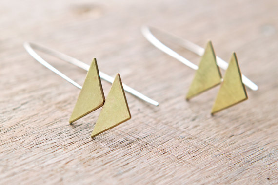 I love these Double Triangle Earrings by Betty at Foxtail Boutique! Make sure and check out her shop for tons of cool triangular jewelry!