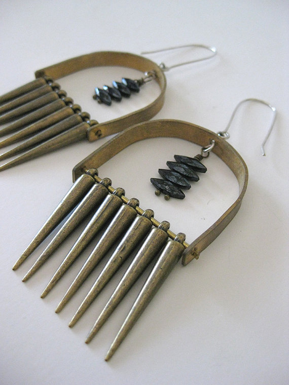 I love the modern look of spikes. These earrings are my Xappa of Xappaland. 