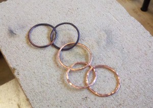 2 links soldered, the next 3 ready to go.
