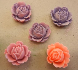 colored resin flowers