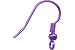 purple electrocoating brass ear wire