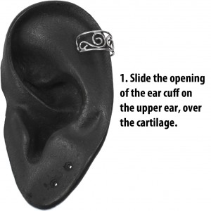 Slide the opening of the ear cuff over the cartilage.