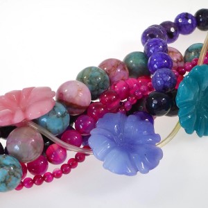 Bright Dyed / Enhanced Agate beads