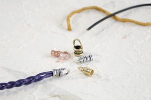 Center crimp cord ends are an easy way to cleanly finish the ends of a wide variety of jewelry cord.