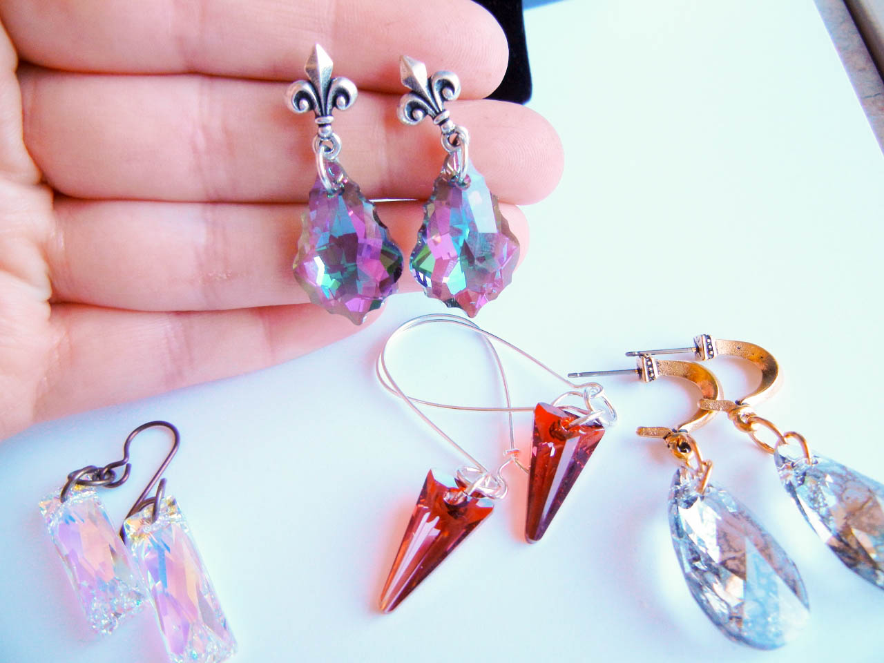 Simple Swarovski Crystal Pendant Earrings Rings And Thingsrings Things