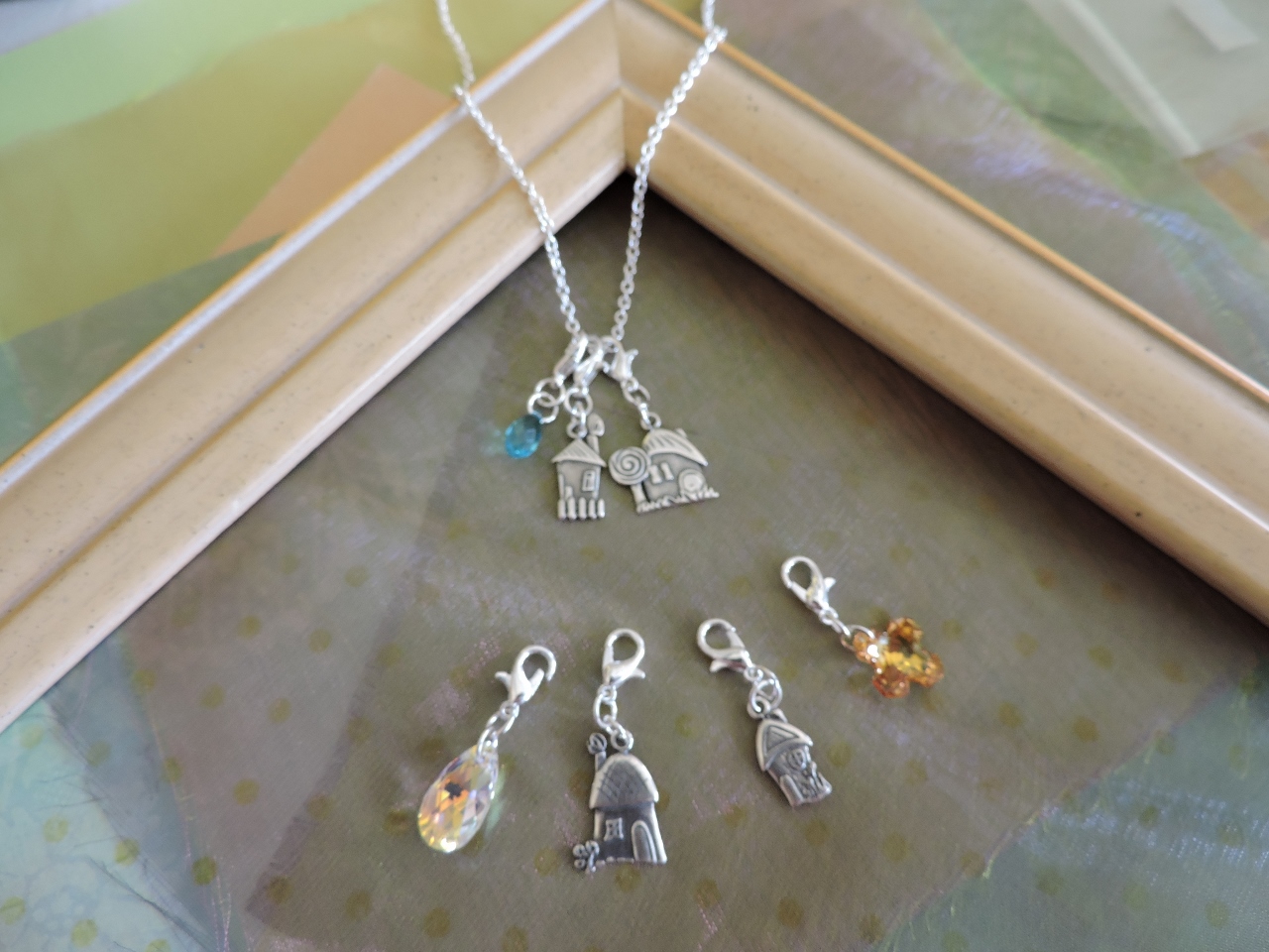 Charm Necklaces with Interchangeable Lobster Clasp Charms - Rings 