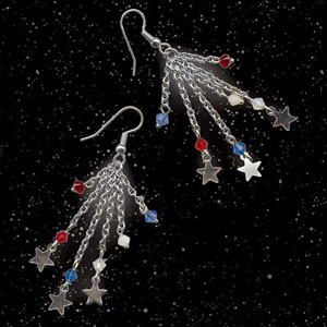 DIY Independence Day Fireworks Earrings