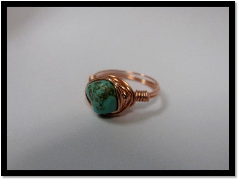 Small clear wire wrapped ring