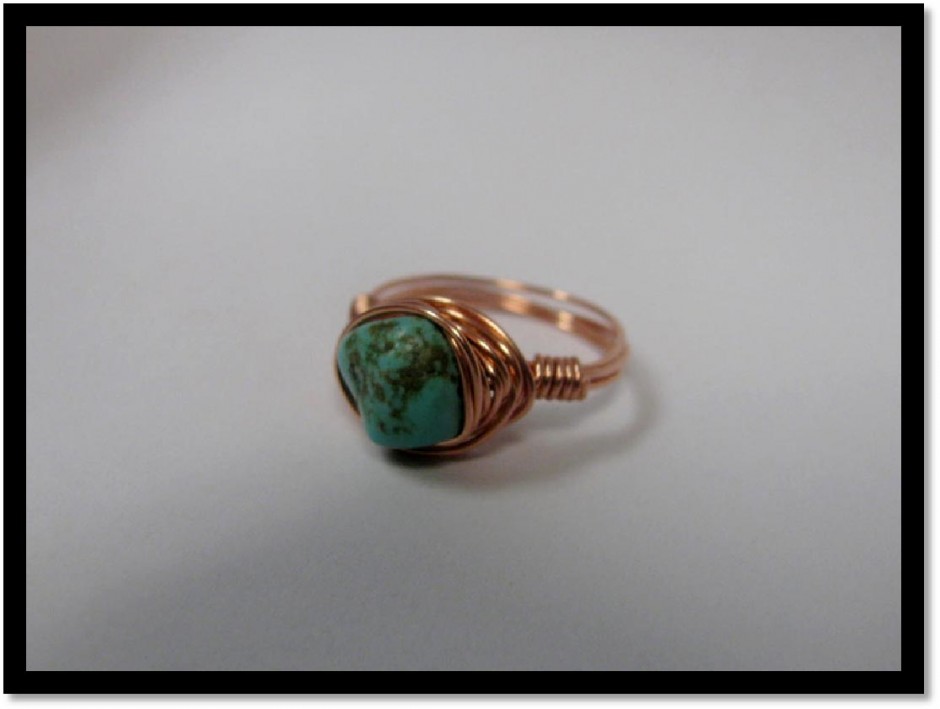 Malachite Crystal Wire Wrap Rings
