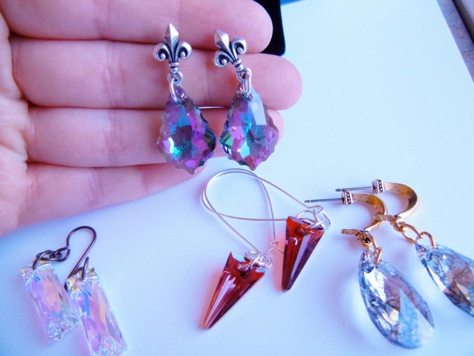 Simple Swarovski Crystal Pendant Earrings - Rings and ThingsRings and Things