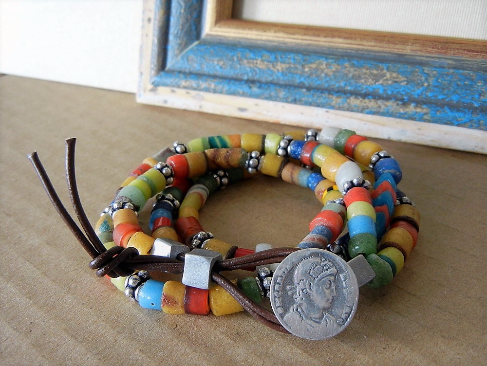 Aggrey Bodom Recycled African Trade Bead Necklace - Rare Antique Handc –  Cultures International From Africa To Your Home